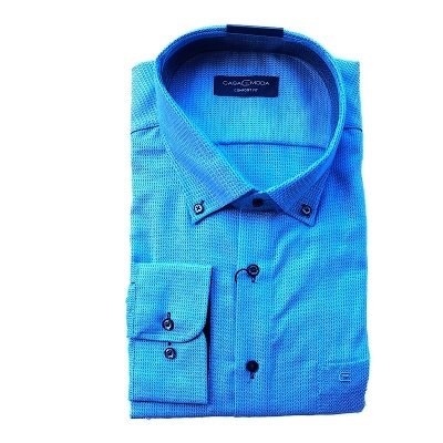 Pánská košile Casa Moda Comfort Fit Premium modrá dlouhý rukáv vel. 48 - 56 (3XL - 7XL)