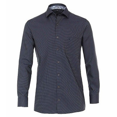 Pánská košile Casa Moda Comfort Fit dobby modrá dlouhý rukáv vel. 48 - 56 (3XL - 7XL)