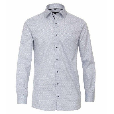 Pánská košile Casa Moda Comfort Fit dlouhý rukáv se strukturou modré kroužky vel. 48 - 56 (3LX - 7XL)