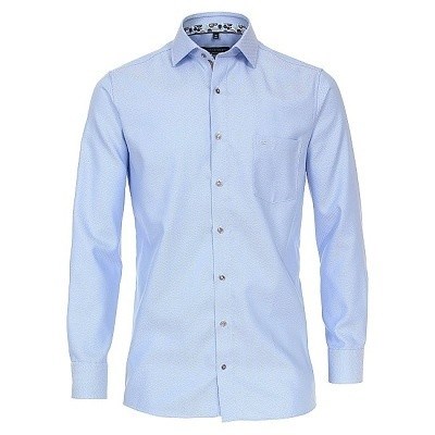 Pánská košile Casa Moda Comfort Fit dobby světle modrá dlouhý rukáv vel. 48 - 56 (3XL - 7XL)