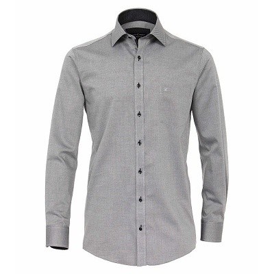 Pánská košile Casa Moda Comfort Fit dlouhý rukáv černá se strukturou vel. 50 - 56 (4LX - 7XL)