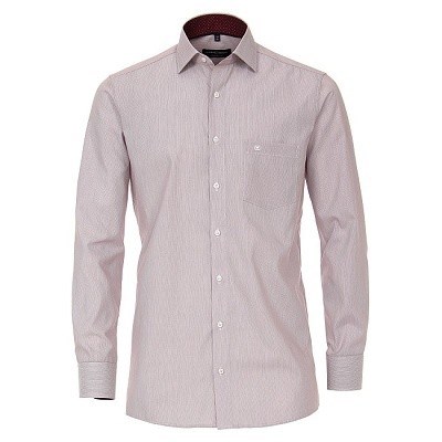 Pánská košile Casa Moda Comfort Fit popelínová dlouhý rukáv červená vel. 50 - 56 (4LX - 7XL)