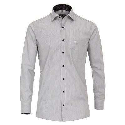 Pánská košile Casa Moda Comfort Fit popelínová dlouhý rukáv černá vel. 50 - 56 (4LX - 7XL)