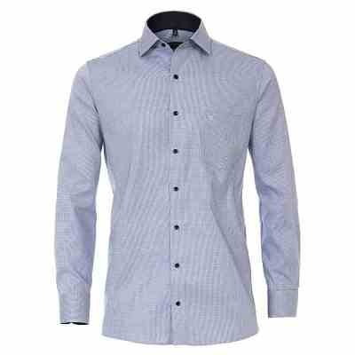 Pánská košile Casa Moda Comfort Fit dlouhý rukáv modrá se strukturou vel. 48 - 56 (3LX - 7XL)