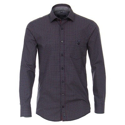 Pánská košile Casa Moda Comfort Fit Club modní tisk tečky dlouhý rukáv vel. 48 - 56 (3XL - 7XL)