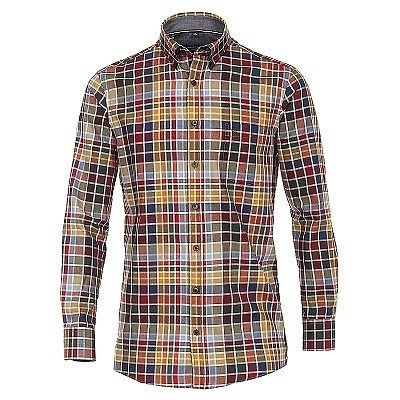 Pánská košile Casa Moda Comfort Fit káro dlouhý rukáv vel. 3XL - 8XL (48 - 58)