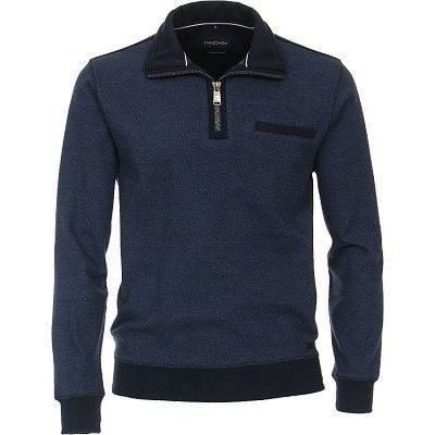 Pánská mikina Casa Moda s límečkem tmavě modrá  4XL - 6XL