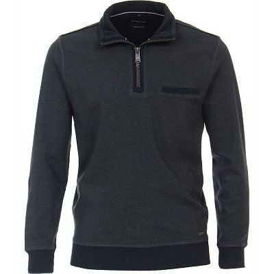 Pánská mikina Casa Moda s límečkem tmavě šedá  4XL - 6XL