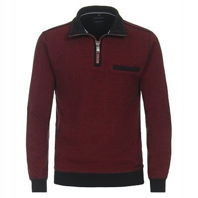 Pánská mikina Casa Moda s límečkem bordó  4XL - 6XL