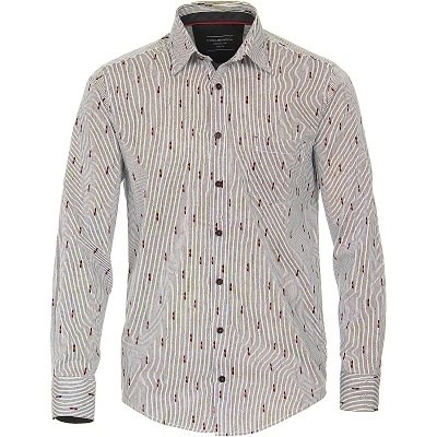 Pánská košile Casa Moda Kent Casual Fit modní tisk  dlouhý rukáv vel. 3XL - 7XL (48 - 56)