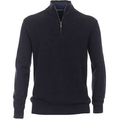 Pánský svetr CASA MODA tmavě modrý se stojáčkem  5XL - 6XL
