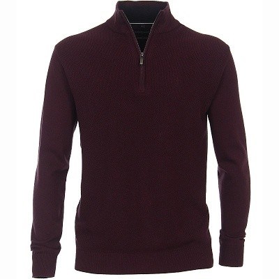Pánský svetr CASA MODA bordó se stojáčkem  5XL - 6XL