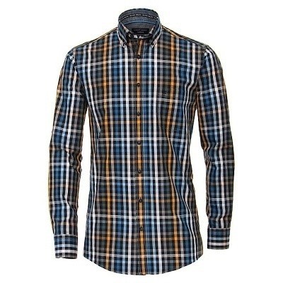 Pánská košile Casa Moda Comfort Fit kostkovaná dlouhý rukáv vel. 4XL - 7XL