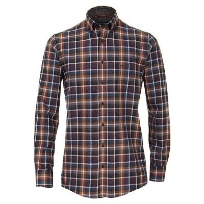 Pánská košile Casa Moda Comfort Fit flanelová kostkovaná vel. 5XL - 6XL (51 - 54)