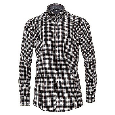 Pánská košile Casa Moda B.D. Comfort Fit keprová kostičkovaná dlouhý rukáv vel. 4XL - 7XL (50 - 56)