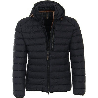 Pánská zimní bunda Casa Moda outdoorová tmavě modrá prošívaná s kapucí  5LX - 6XL