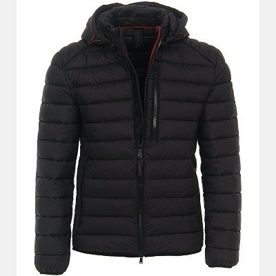 Pánská zimní bunda Casa Moda outdoorová černá prošívaná s kapucí  5LX - 6XL