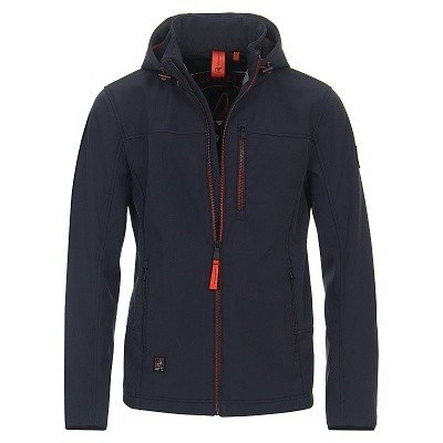 Pánská bunda Softshell  modro-šedá s kapucí  4XL - 6XL