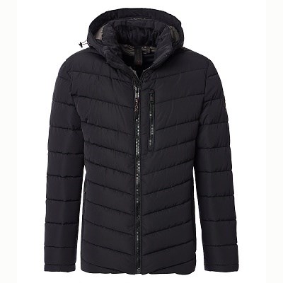 Pánská zimní bunda Casa Moda 544297000 prošívaná černá 5LX - 6XL s kapucí