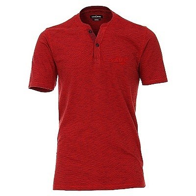 Pánská polokošile Casa Moda 3XL - 6XL krátký rukáv červené vzorované