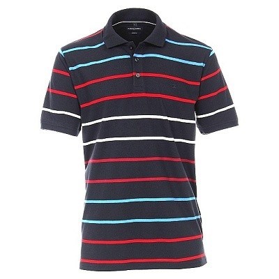 Pánská polokošile Casa Moda 3XL - 6XL krátký rukáv pruhy modrá