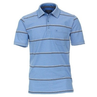 Pánská polokošile Casa Moda 3XL - 6XL krátký rukáv modrá s proužkem