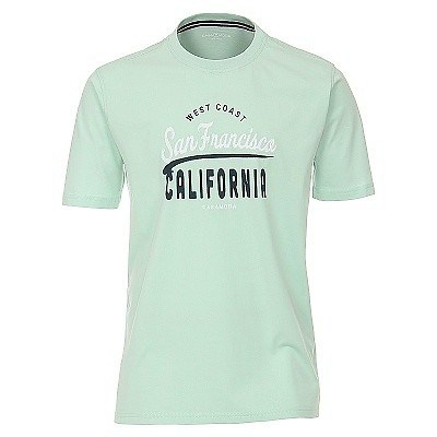 Pánské tričko Casa Moda 3XL - 6XL krátký rukáv tyrkis s potiskem