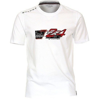 Pánské tričko Casa Moda RACING COLLECTION 3XL - 6XL krátký rukáv bílá