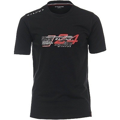 Pánské tričko Casa Moda RACING COLLECTION 3XL - 6XL krátký rukáv černá