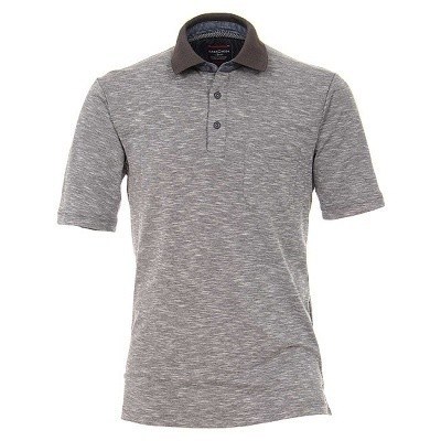 Pánská polokošile Casa Moda 3XL - 6XL krátký rukáv černý melír