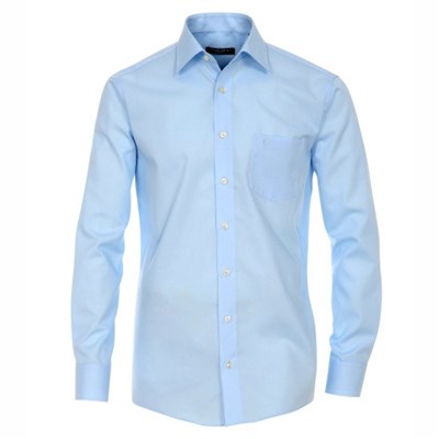 Pánská košile Casa Moda Comfort Fit azurově modrá dlouhý rukáv vel. 48 - 56 (3XL - 7XL)
