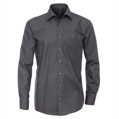 Pánská košile Casa Moda Comfort Fit tmavě šedá dlouhý rukáv vel. 48 - 56 (3XL - 7XL)