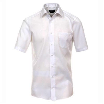 Pánská košile Casa Moda Comfort Fit bílá krátký rukáv vel. 49 - 56 (4XL - 7XL)