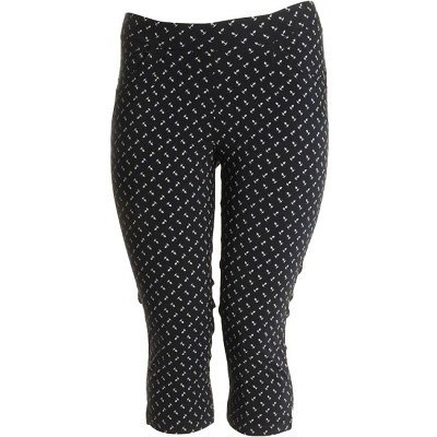 Dámské nadměrné 3/4 kalhoty tmavě modré s potiskem bílých kotviček