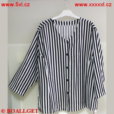 Dámská halenka černá bílý proužek