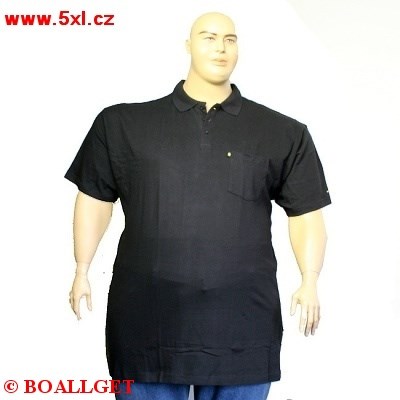 Pánská polokošile Kamro 15147/530 černá krátký rukáv 7XL - 10XL