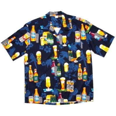 Pánská košile Kamro PIVO černá krátký rukáv 6XL - 10XL