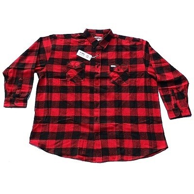 Pánská košile flanelová červeno-černá 7XL - 12XL