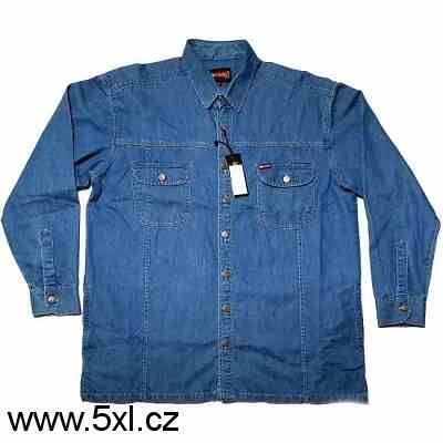 Pánská riflová bunda JEANS modrá  3XL - 12XL