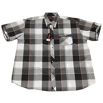 Pánská károvaná košile Kamro 23427/214 vel. 5XL - 10XL krátký rukáv