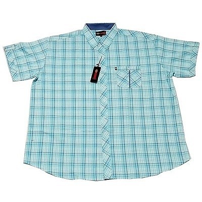 Pánská košile světle zeleno - bílé káro Kamro 23656/307 vel. 5XL - 12XL krátký rukáv