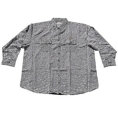 Pánská košile Kamro 23817/265 černo-bílá kostička dlouhý rukáv 7XL - 10XL
