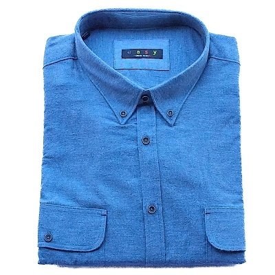 Pánská košile modrá  s dlouhým rukávem 5XL - 8XL