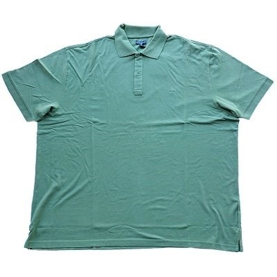 Pánské tričko s límečkem - polokošile tmavě zelená krátký rukáv 7XL - 10XL