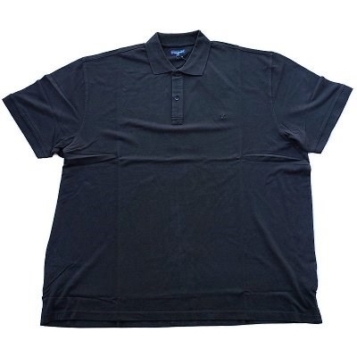 Pánské tričko s límečkem - polokošile černá krátký rukáv 7XL - 10XL