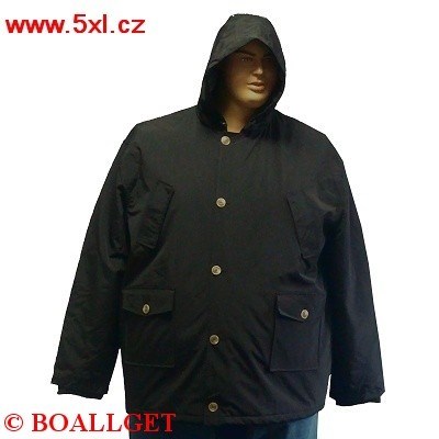 Pánská zimní bunda - parka černá TECNICO CAPPUCCIO  6XL - 8XL