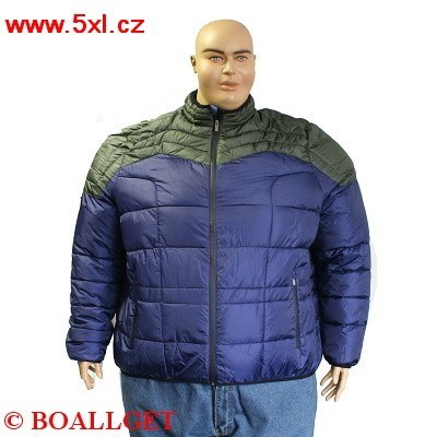 Pánská zimní bunda PIUMINO BICOLORE modro-zelená 5XL - 9XL