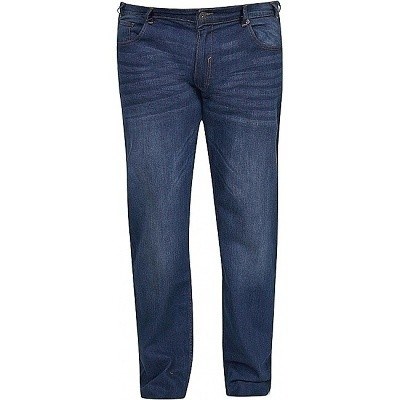 Pánské rifle NORTH 56°4 Mick stretch elastické tmavě modré s vybledlým a pomačkaným efektem