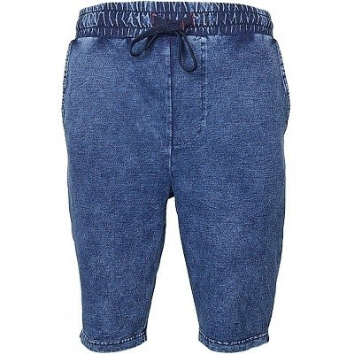 Pánské modré kraťasy v pase na gumu NORTH 56°4 elastické stretch 5XL - 10XL