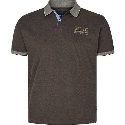 Pánské tričko s límečkem - polokošile tmavě zelená NORTH 56°4 krátký rukáv  5XL - 8XL